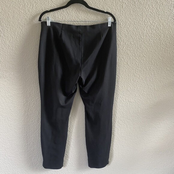 Eileen Fisher Black Pull On Pants Ankle Medium Rayon Nylon Spandex Blend Career - Picture 2 of 9